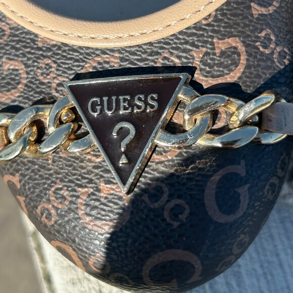Guess Ballet Flats Chain Metal Logo Size 8.5 - Picture 9 of 9